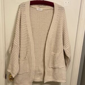 Carly Jean Los Angeles Cream Knit Cardigan